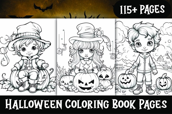 Halloween coloring book for kids