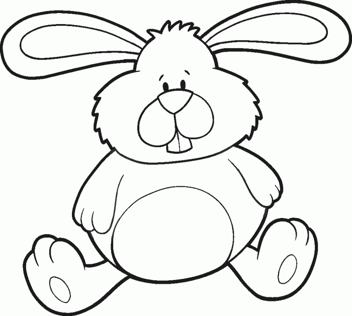 Bunny coloring rabbit pages easter face kids printable cartoon picture colouring color animal printables bow popular faces coloringhome