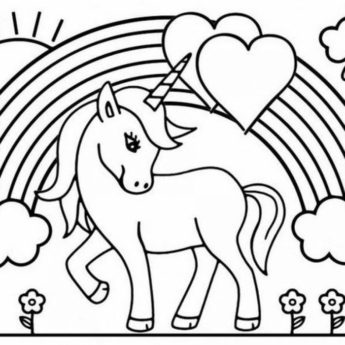 Kids coloring pages unicorn