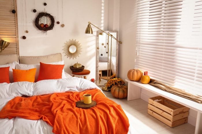 Orange bedroom design ideas