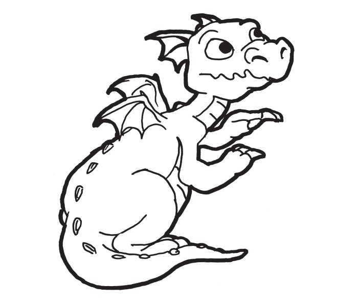 Dragon coloring pages for kids