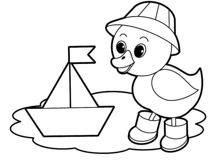 Simple coloring pages for kids