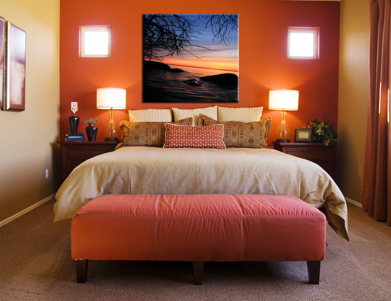 Orange bedroom design ideas