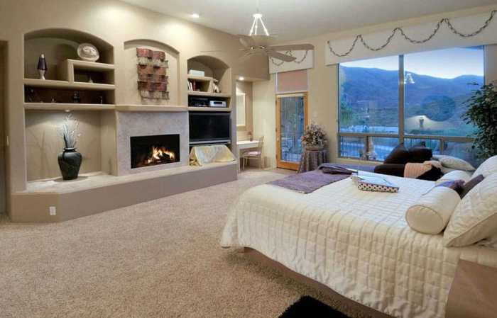 Bedroom fireplace design ideas