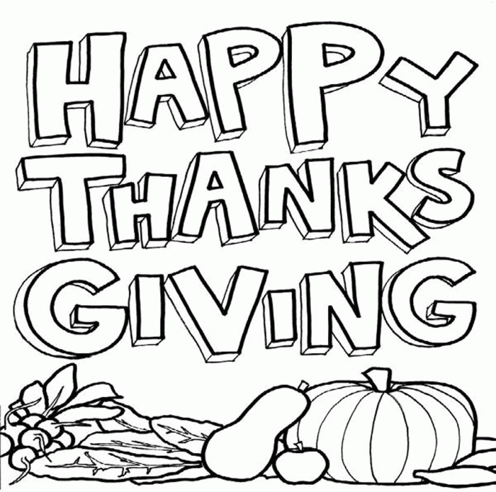 Thanks giving coloring pages