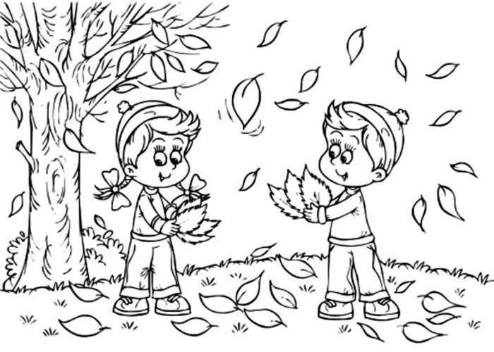 Autumn coloring pages for kids