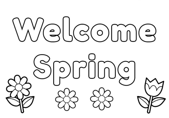 Free printable spring coloring sheets for kids