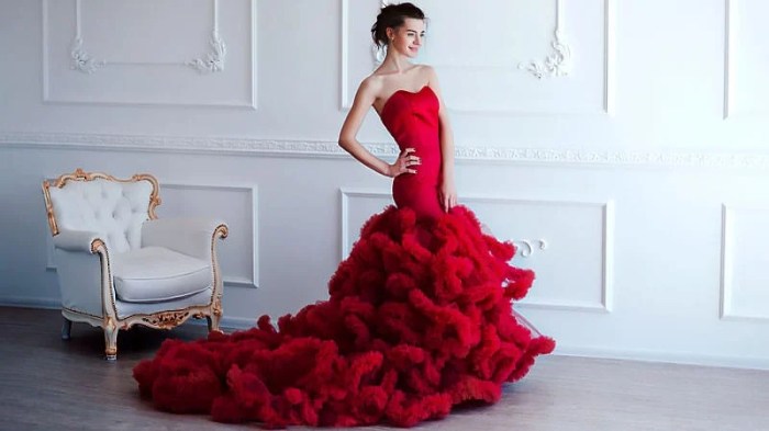 Pretty red wedding dresses