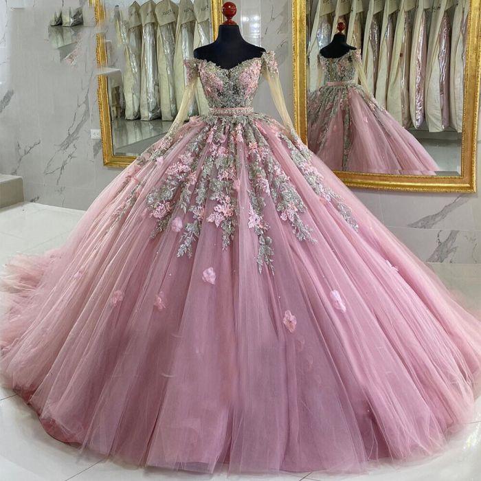 Pink dresses quinceanera light gown princess vestidos ball tulle beaded sweetheart lace crystal back anos