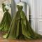 Plus Size Olive Green Wedding Dress